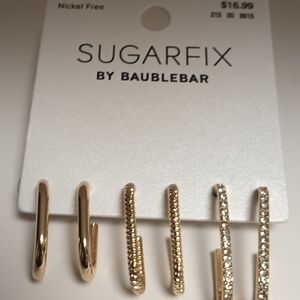 SUGARFIX BY BAUBLEBAR GOLDTONE HOOP CLIPS